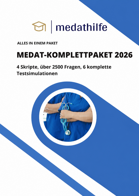 MedAT-Komplettpaket 2026 – Skripten, 2500+ Fragen & 6 Testsimulationen
